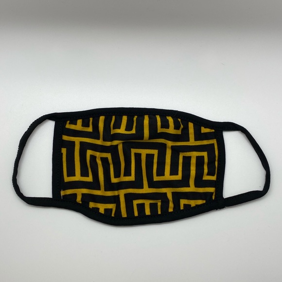 Yellow Abstract Face Mask - Picture 7 of 7